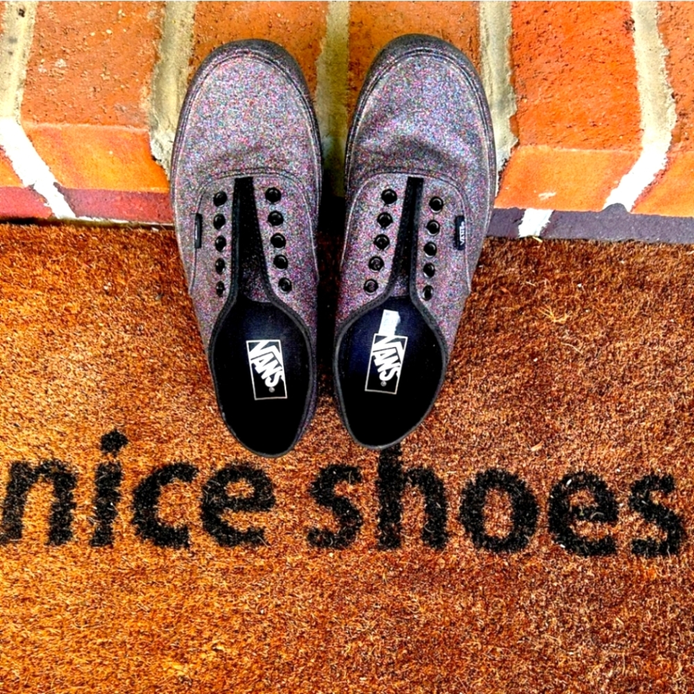 Super glittery disco ball Vans holographic sneakers